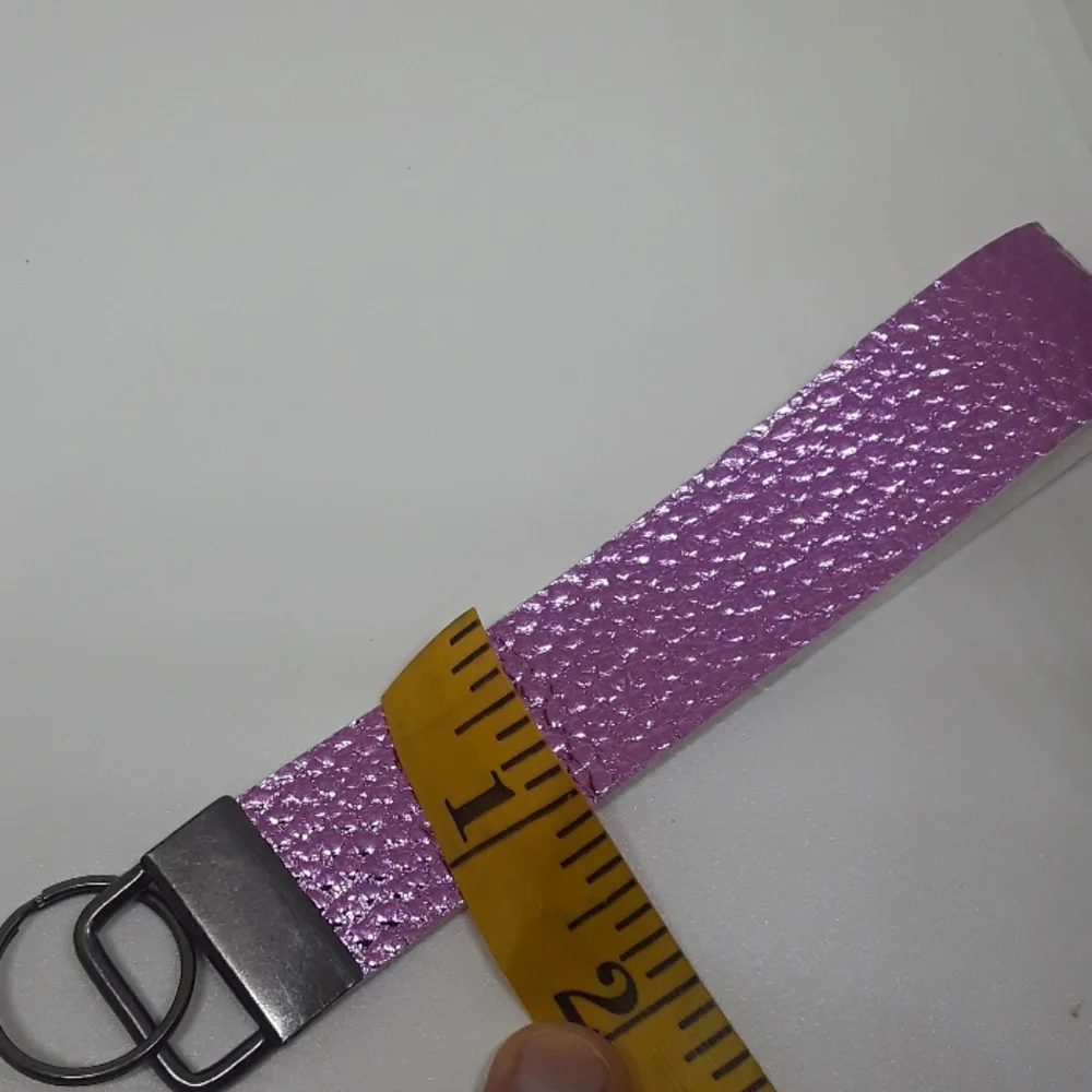 Pink wristlet keychain